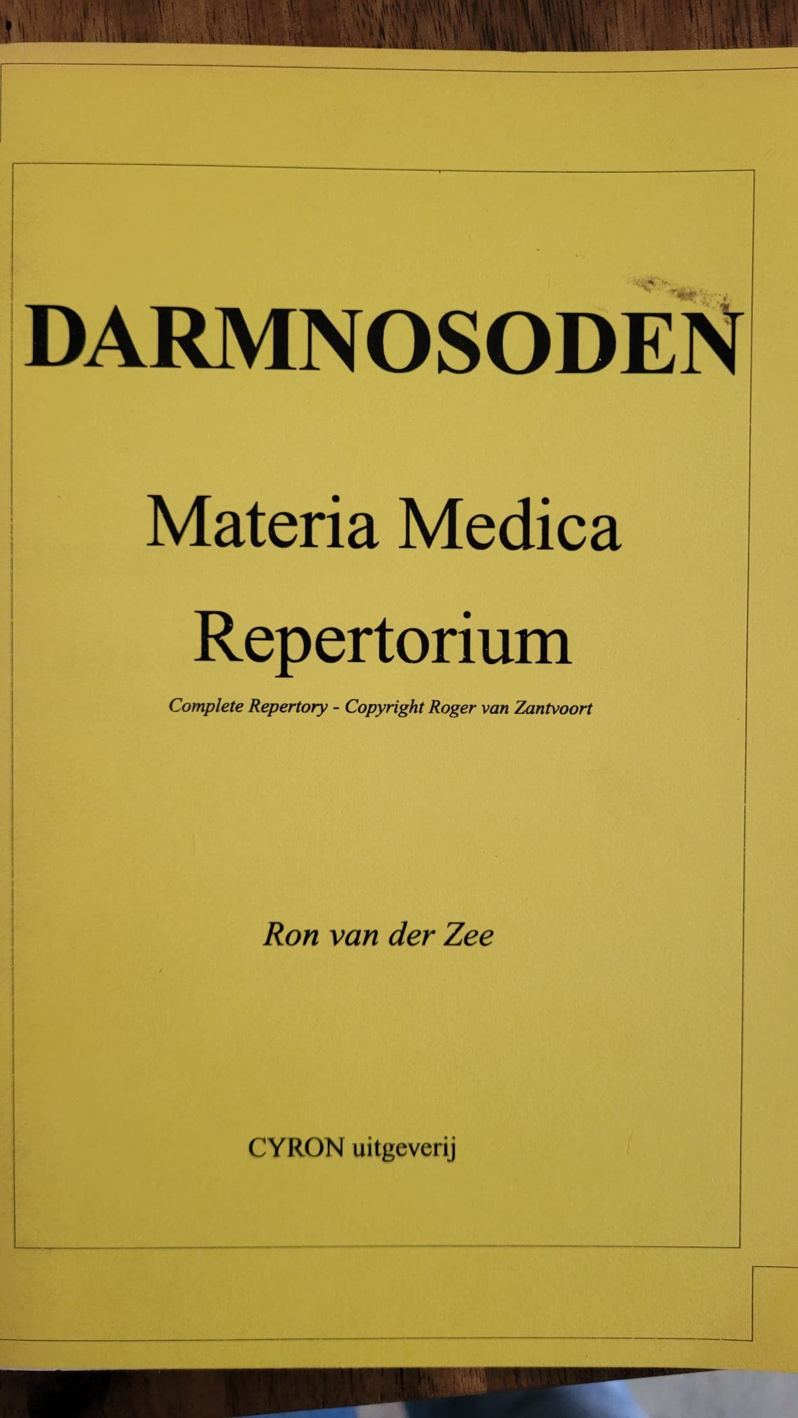 Darmnosoden: Materia Medica Repertorium